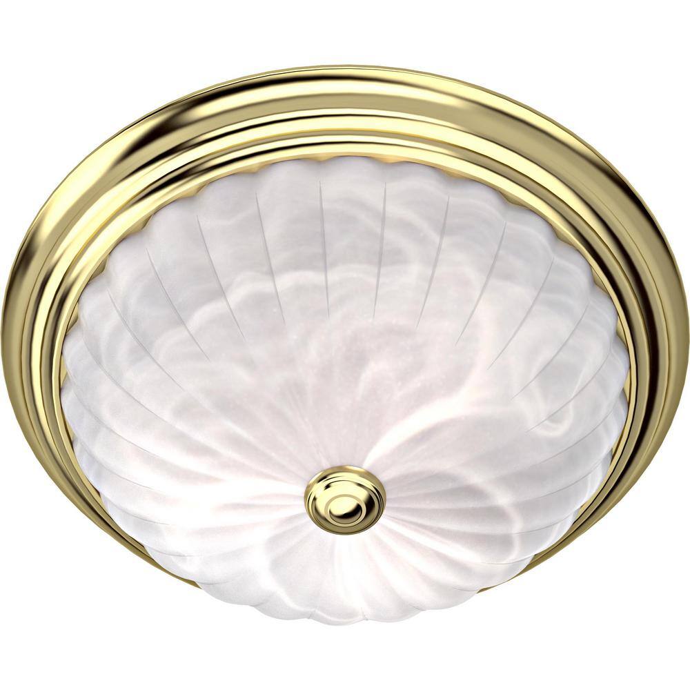 Marti 1-Light Polished Brass Flushmount - Hercitys