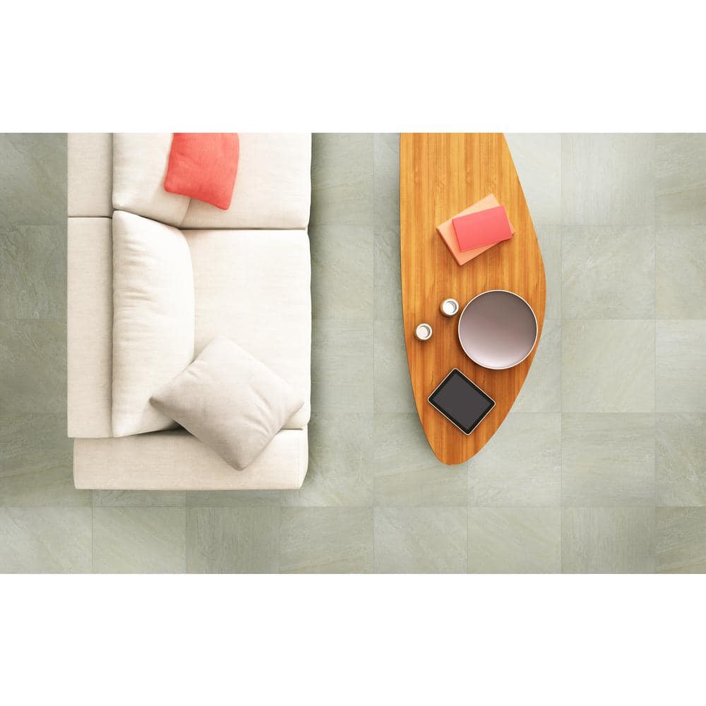 Quartz White 2 cm. x 24 in. x 24 in. Matte Porcelain Stone Look Paver Tile (14 pieces/56 sq. ft./pallet) - Hercitys