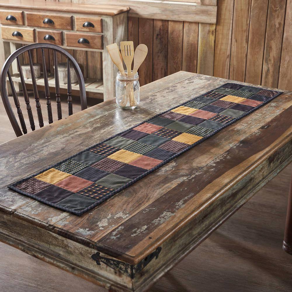 Heritage Farms 12 in. W x 60 in. L Multi Printed Patchwork Cotton Blend Table Runner - Hercitys