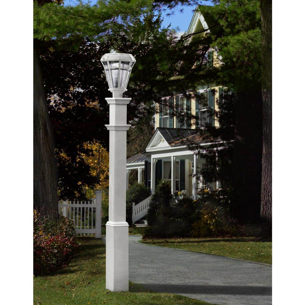 6″L x 6″W x 74″H Sturbridge Vinyl Lamp Post, White, VA94428 - Hercitys