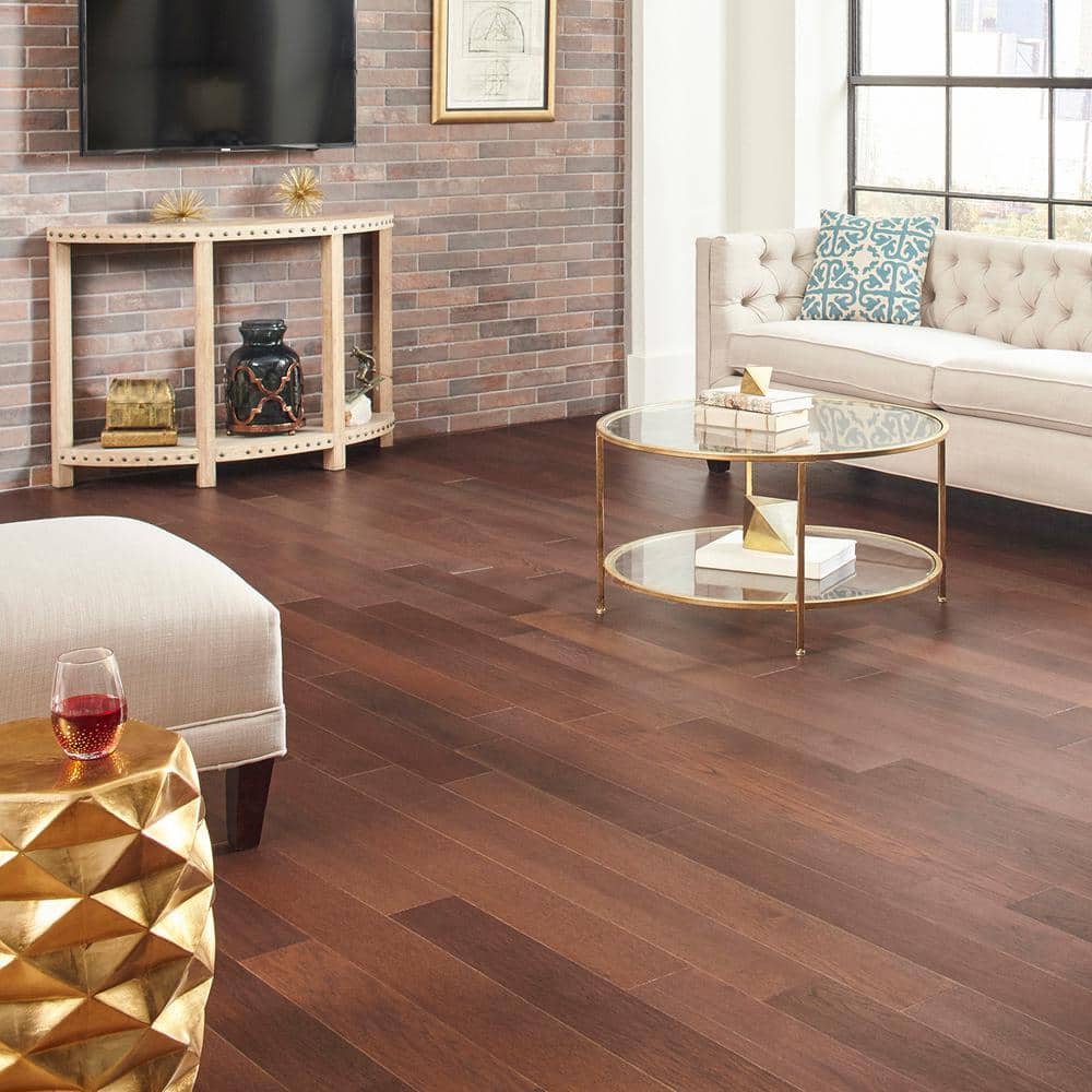 Benson Hickory 3/8 in. T x 5 in. W Wire Brushed Engineered Hardwood Flooring (19.7 sqft/case) - Hercitys