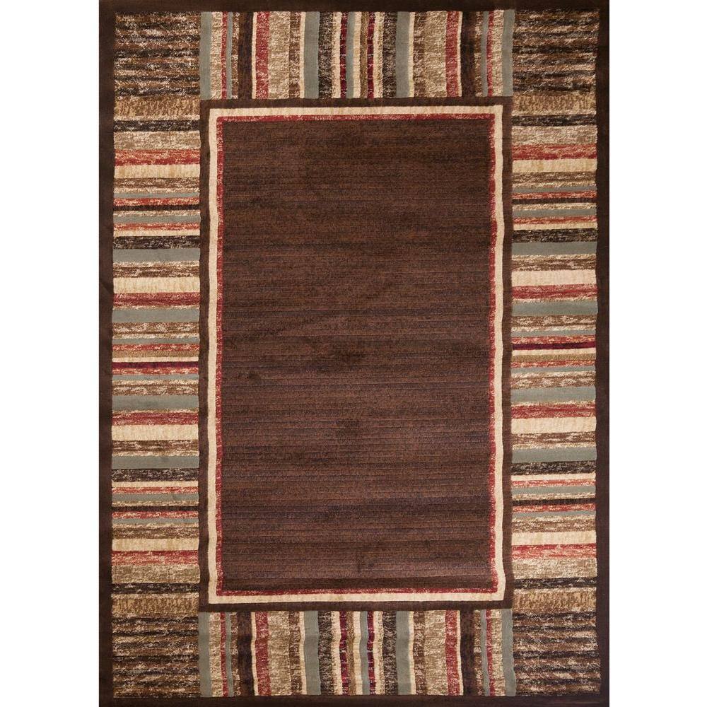Soho Border Brown 5 ft. x 7 ft. Area Rug - Hercitys
