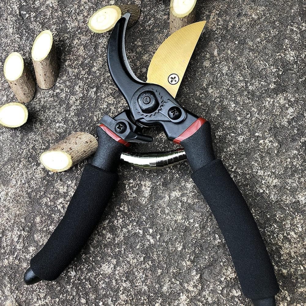 8 in. Professional Premium Titanium Bypass Pruning Shears, Lopper - Hercitys