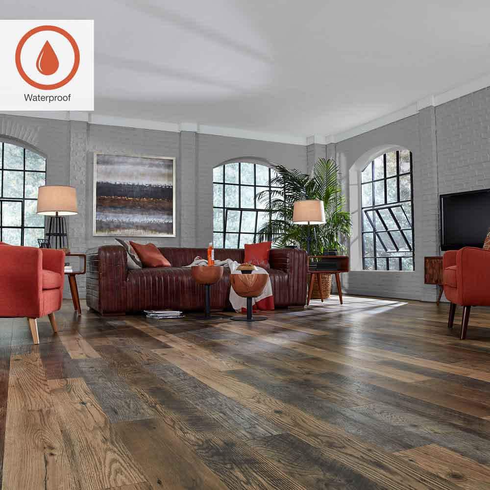 Outlast+ Honeysuckle Oak 12 mm T x 6.1 in. W Waterproof Laminate Wood Flooring (16.12 sqft/case) - Hercitys