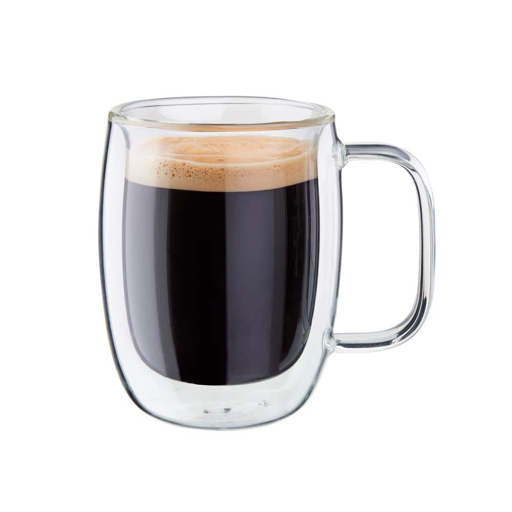 Sorrento Plus 2-pc Double-Wall Glass Double Espresso Mug Set - Hercitys