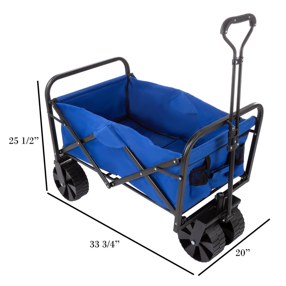 9.96 cu. ft. Metal/Polyester Garden Cart - Hercitys