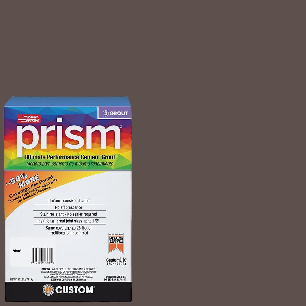 Prism #647 Brown Velvet 17 lb. Ultimate Performance Grout - Hercitys