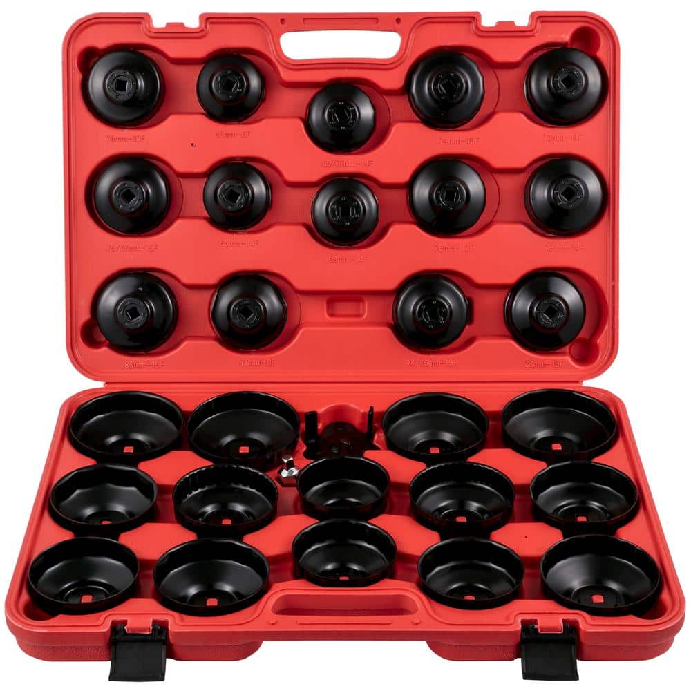 Oil Filter Socket Set, 30-Pieces Oil Filter Wrench Set, Sturdy Steel Oil Filter Socket, 3/8 in. Oil Filter Socket - Hercitys