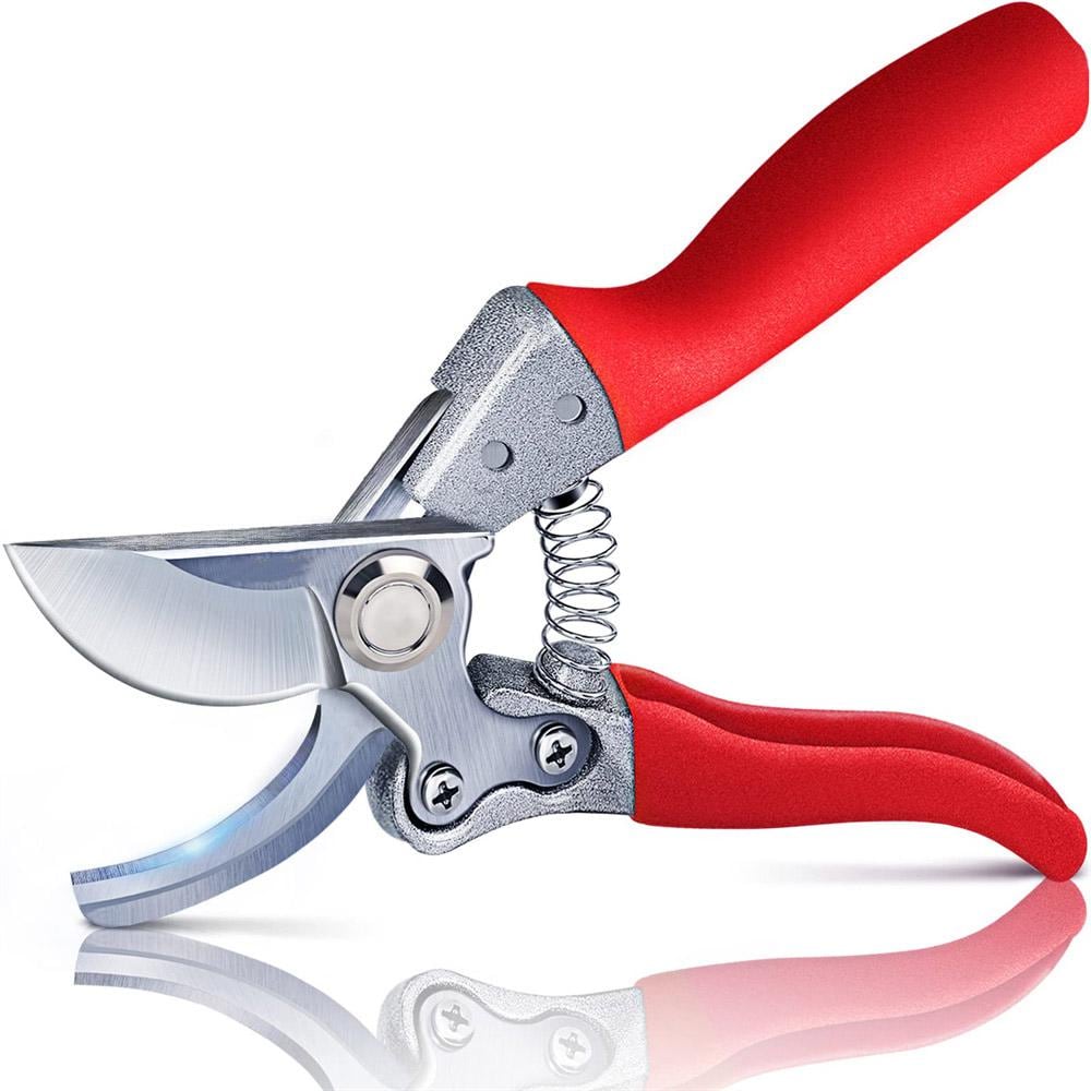 8.6 in. Lopper Garden Professional Bypass Pruners (Red) - Hercitys