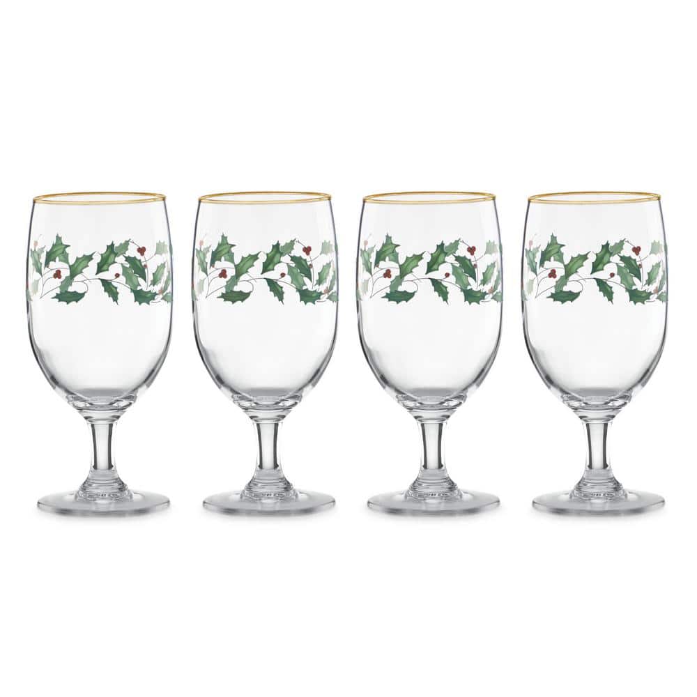 Holiday 14 oz. Stemmed Clear Glass Drinking Glass - Hercitys