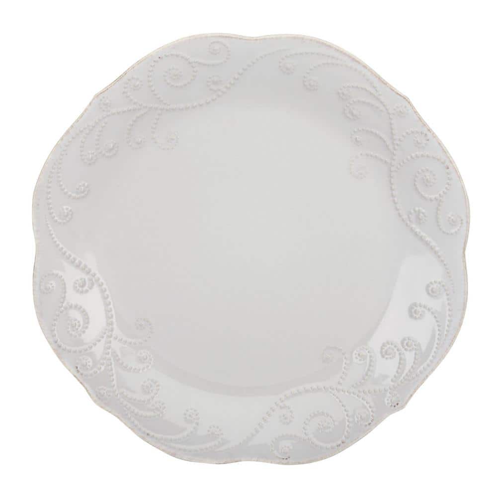 French Perle 4-Piece Traditional Pale Ivory Stoneware Dinnerware Set (Service for 1) - Hercitys