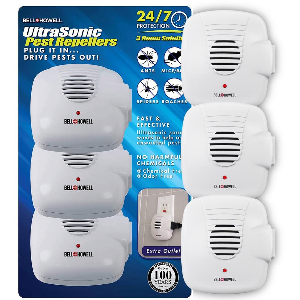 Ultrasonic Electronic Indoor Pest Repeller with AC Outlet (3-Pack) - Hercitys