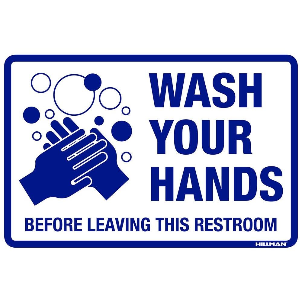 8 in. x 12 in. Wash Your Hands Before Leaving This Restroom Sign - Hercitys
