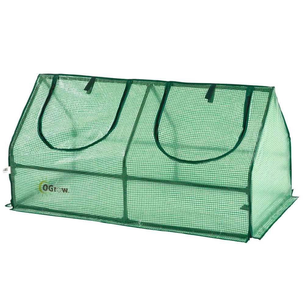Machrus Ogrow Compact Outdoor Seed Starter Greenhouse Cloche With PE Protection Cover For Protected Gardening - Hercitys
