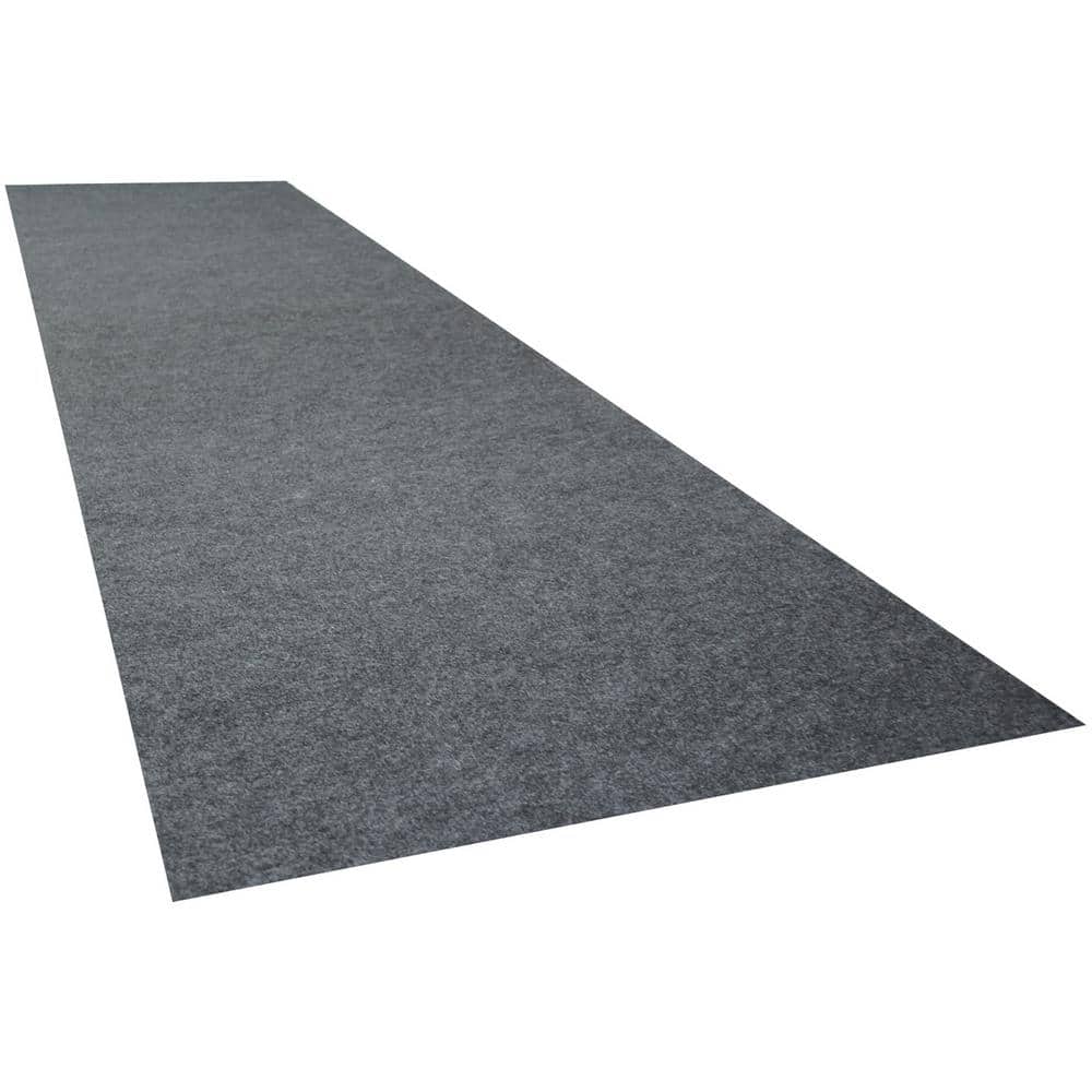 Garage Floor Mat 2 ft. 5 in. W x 18 ft. L Charcoal Commercial/Residential Absorbent Waterproof Garage Flooring Rolls - Hercitys