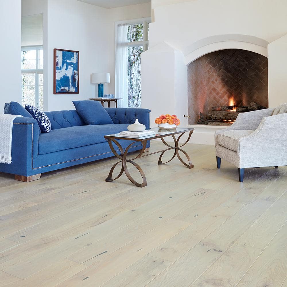 Salt Creek French Oak 3/8 in. T x 6.5 in. W Click Lock Wire Brushed Engineered Hardwood Flooring (945.6 sq. ft./pallet) - Hercitys