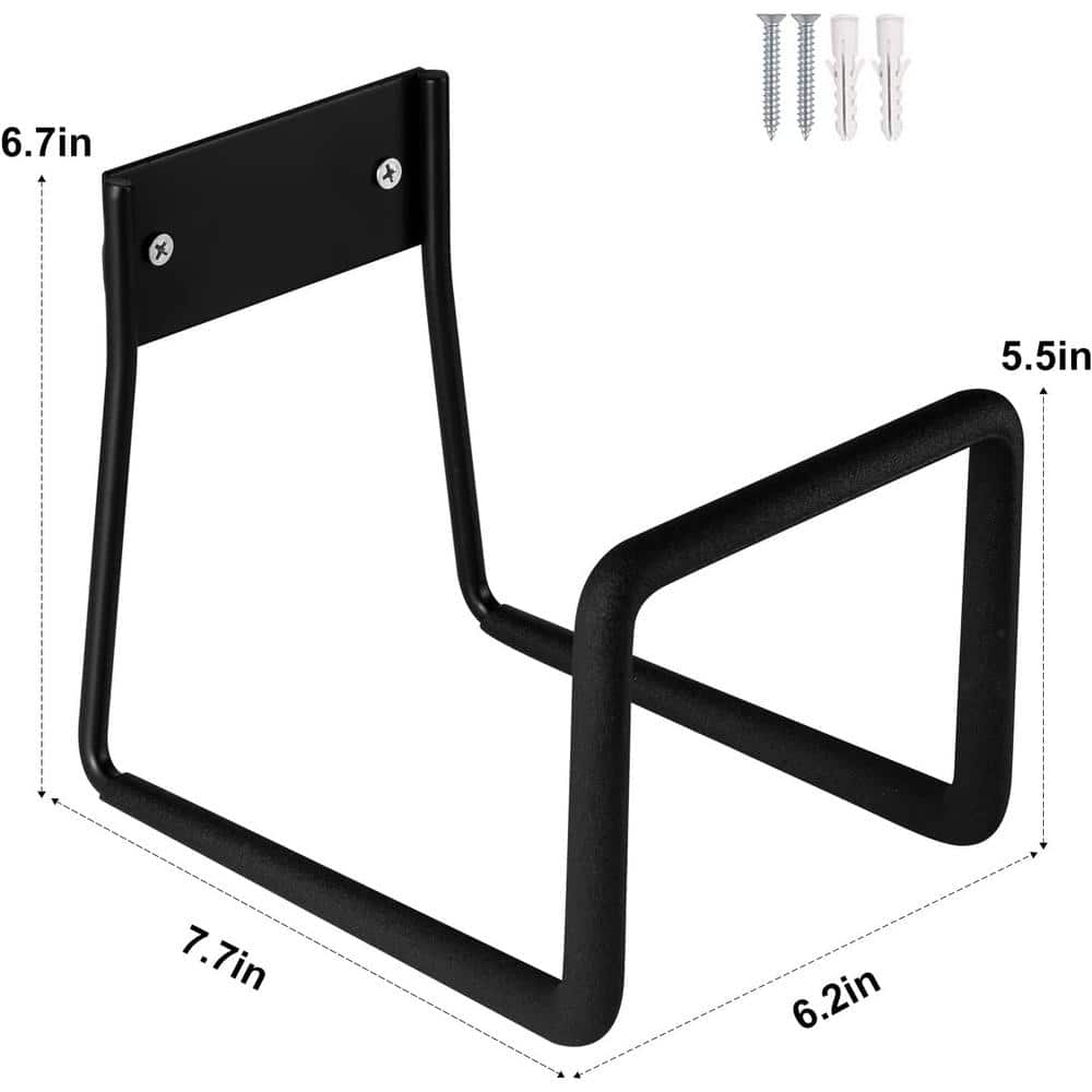 Heavy-Duty Metal Hose Bracket Wall Mount, Garden Hose Hook 175 ft. Black - Hercitys