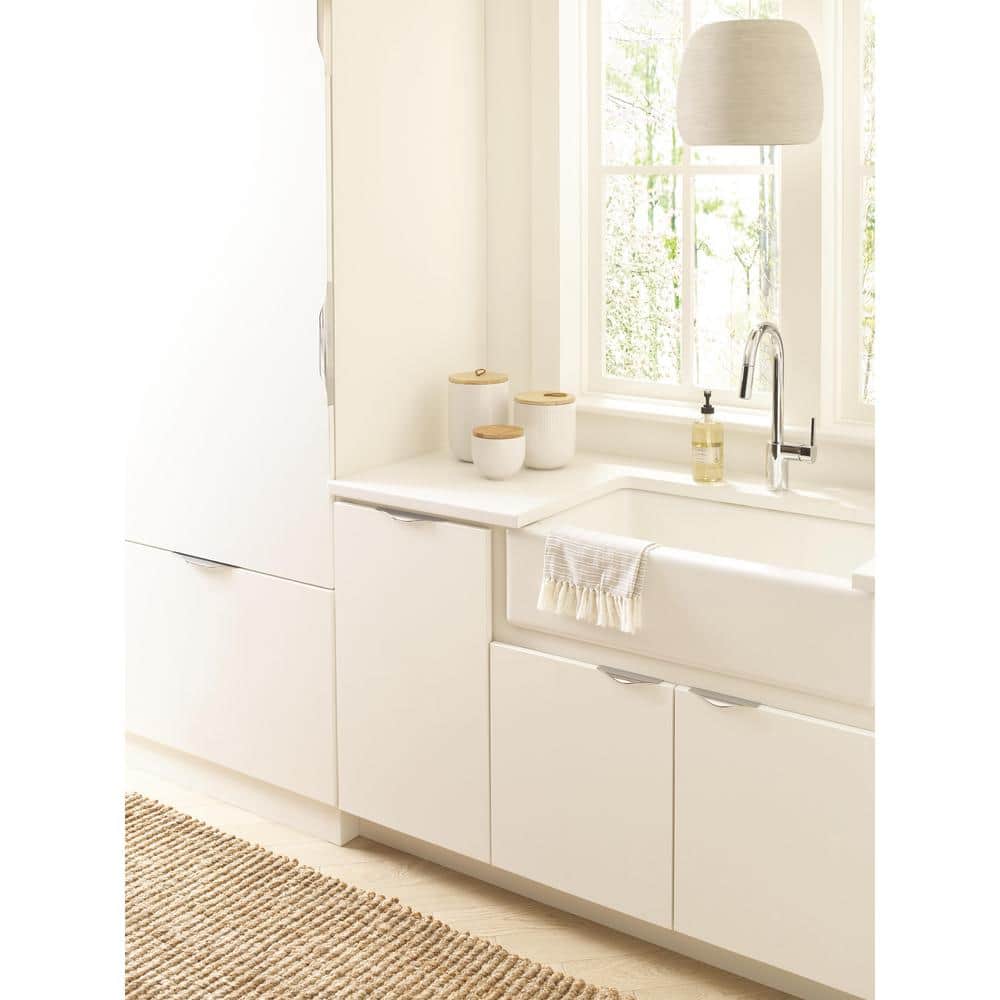 Aloft 4-3/16 in. (106mm) Modern Polished Chrome Cabinet Edge Pull - Hercitys