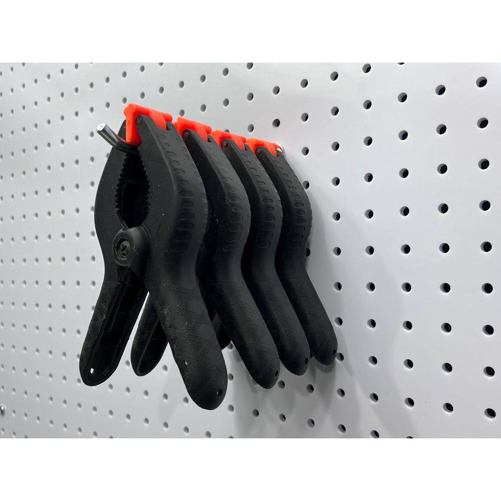 6 in. Single Rod 30 Degree Bend 1/4 in. Dia Zinc Plated Steel Pegboard Hook (10-Pack) - Hercitys