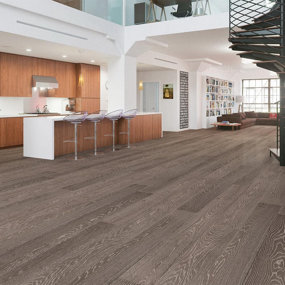 Blissful Talin 1/4 in. T x 7.5 in. W Click Lock Wire Brushed Engineered Hardwood Flooring (23.32 sq.ft./case) - Hercitys