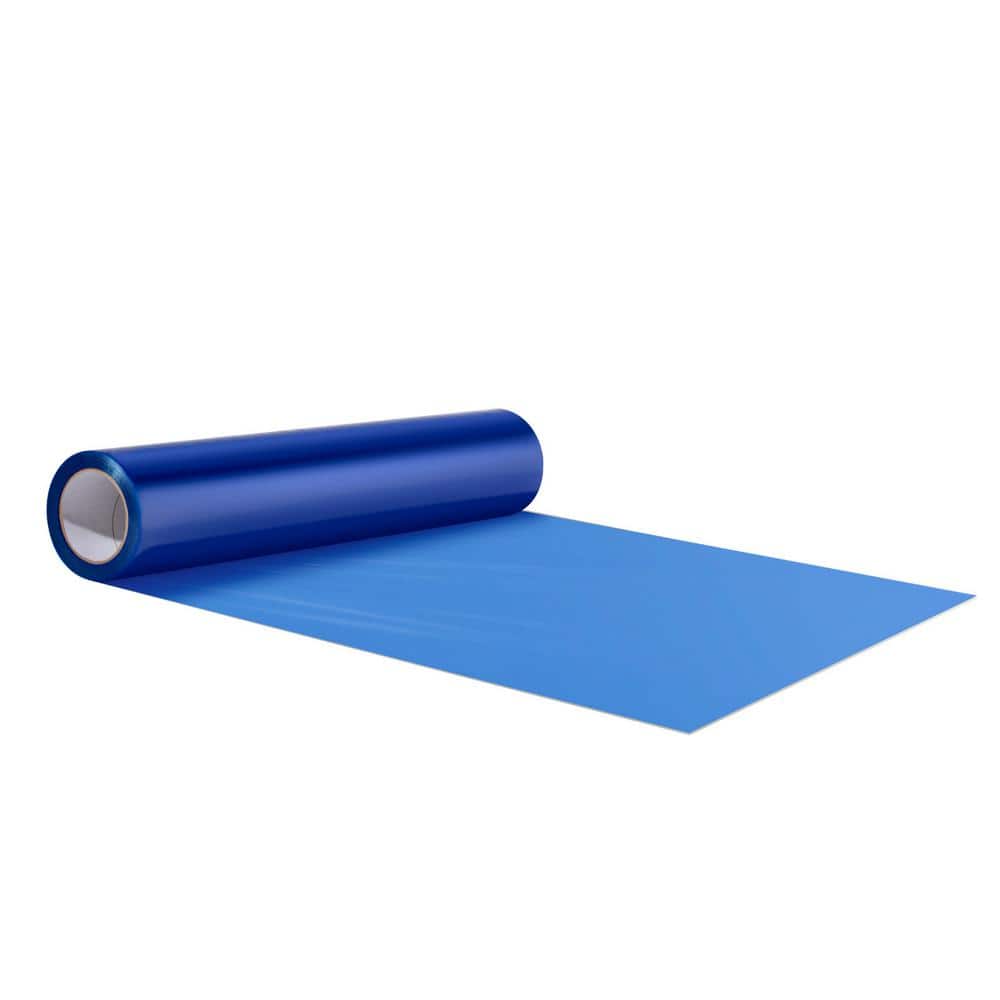 Carpet Protection Film 24 in. x 200 ft. Floor and Surface Shield with Self Adhesive Backing and Easy Installation Blue - Hercitys