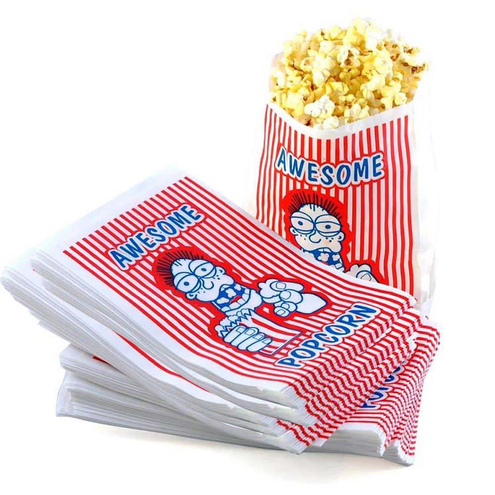 Premium Grade Movie Theater Quality 2 oz. Movie Theater Popcorn Bags (Set of 100) - Hercitys