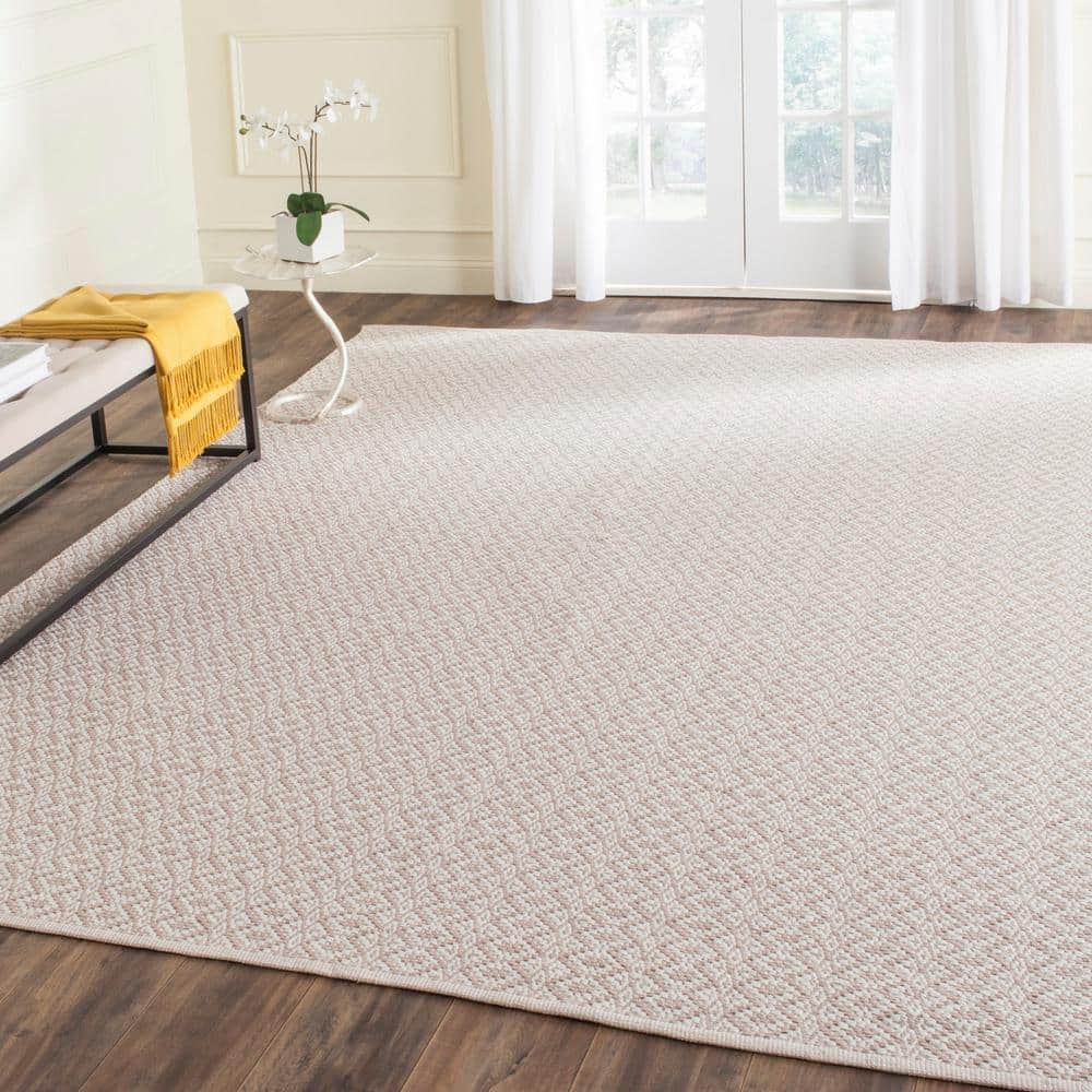 Montauk Ivory/Beige 9 ft. x 12 ft. Solid Area Rug - Hercitys