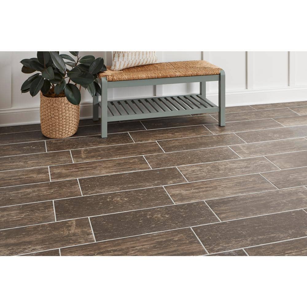 Westwood Almond 8 in. x 24 in. Matte Porcelain Wood Look Floor and Wall Tile (11.97 sq. ft./Case) - Hercitys