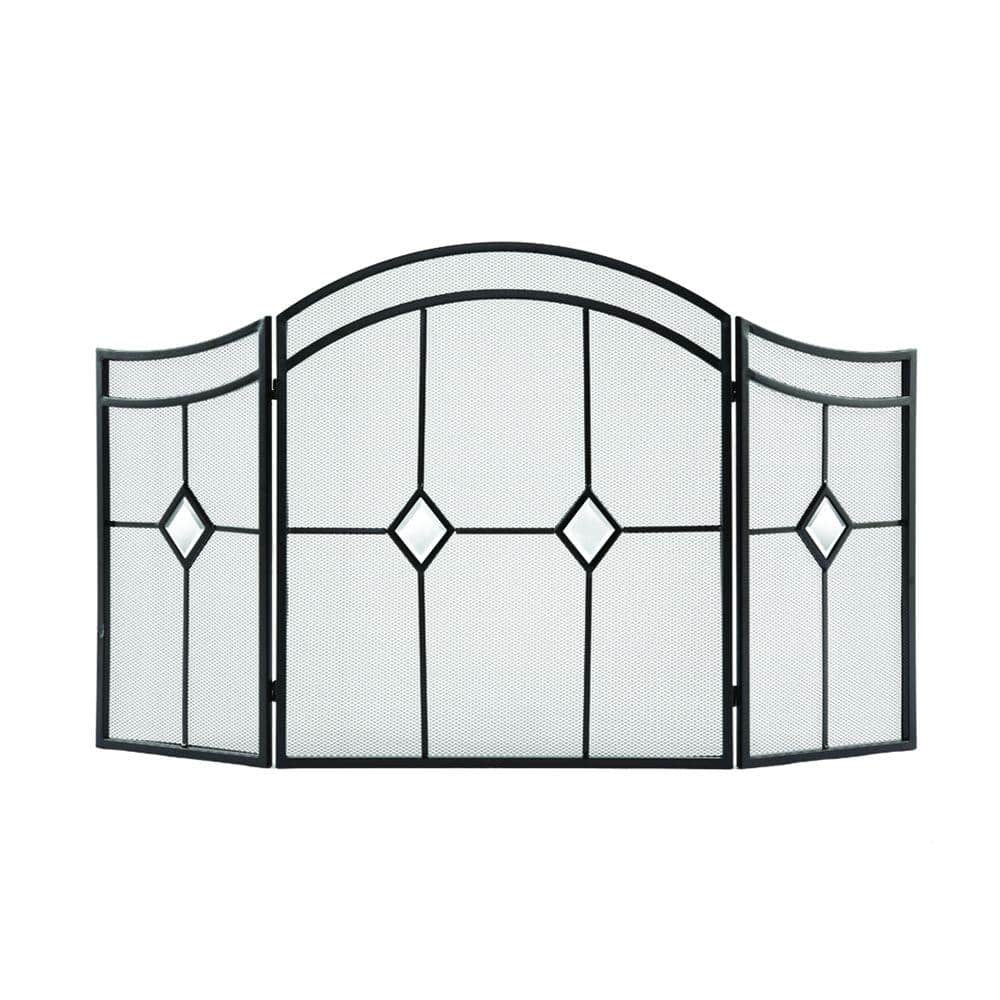 Diamond Espresso Steel 3-Panel Fireplace Screen - Hercitys