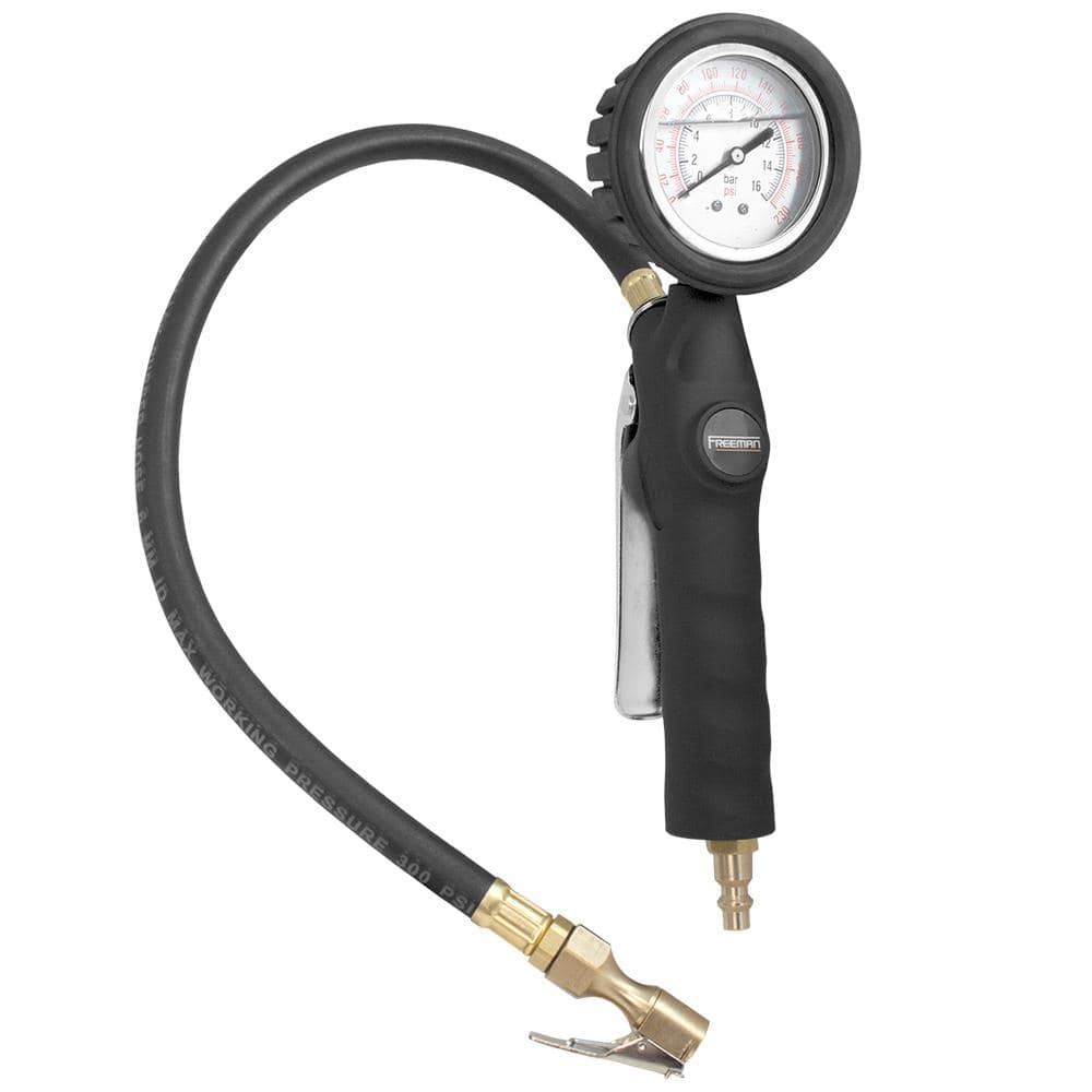 Analog Tire Inflator with Oil-Filled Pressure Gauge - Hercitys