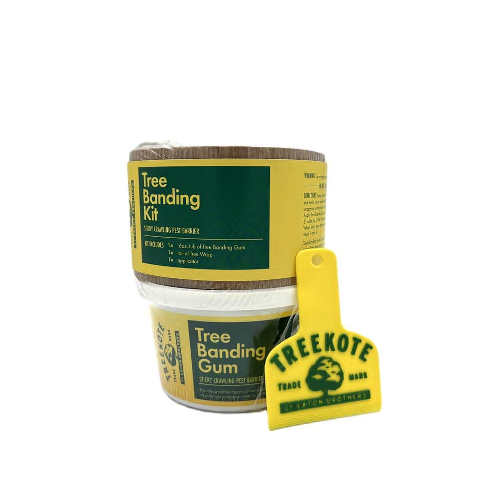 Tree Care Kit – Sticky Crawling Pest Barrier Kit includes 3 in. x 50 ft. Tree Wrap, 16 oz. Banding Gum and Applicator - Hercitys