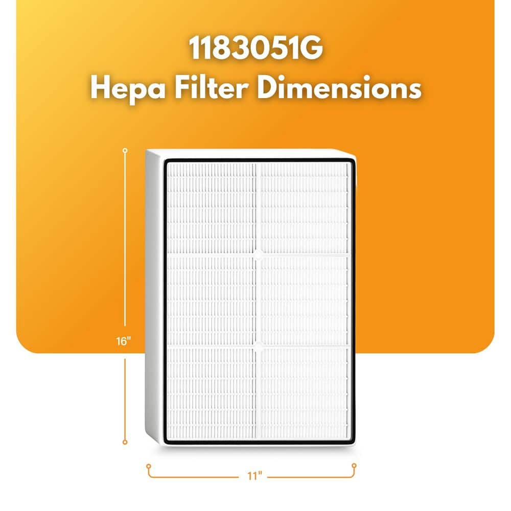 True HEPA Replacement Filter Compatible with Whirlpool 1183051K Air Purifier Filter - Hercitys