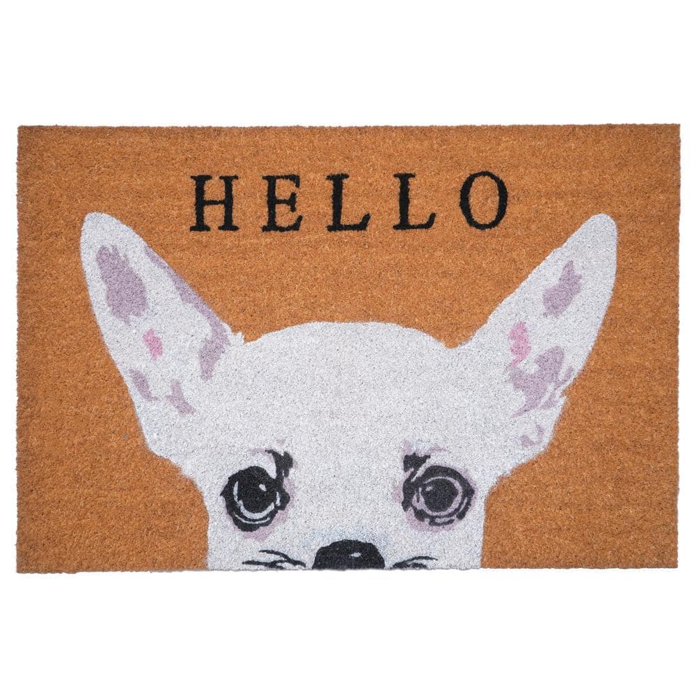 White Apple Head Chihuahua Doormat 17″ x 29″ - Hercitys