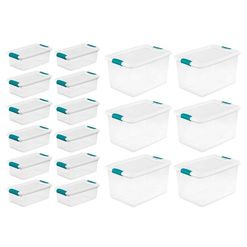 6-Qt. Latch Storage Box (12-Pack), 64-Qt. Latch Storage Box (6-Pack) - Hercitys