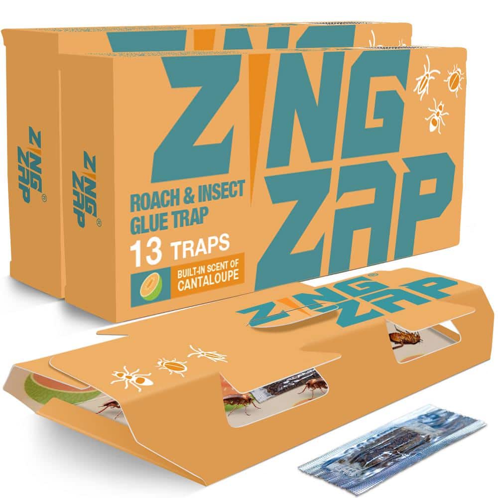 Roach Glue Trap Cantaloupe Scent, Natural Bait Capsule, for Roaches, Ants & More, Non-Toxic Pesticide-Free (13-Pack) x2 - Hercitys