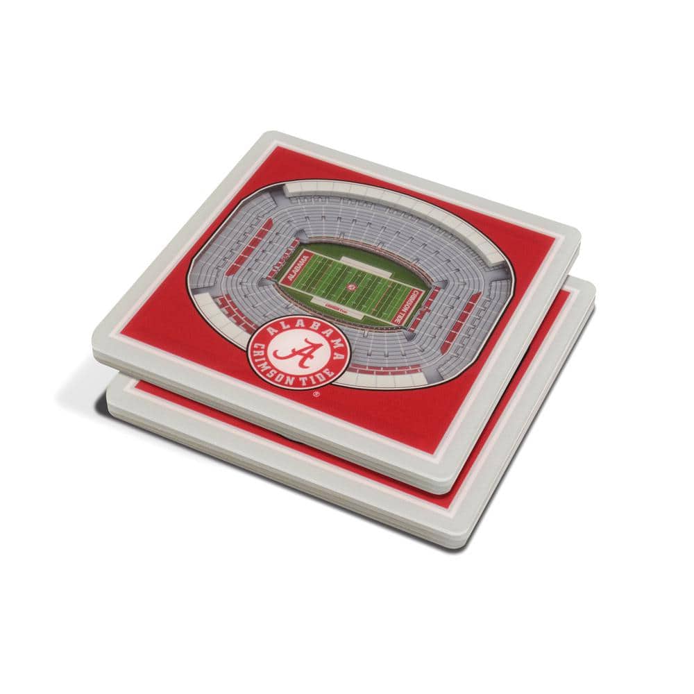 NCAA Alabama Crimson Tide 3D StadiumViews Coasters - Hercitys