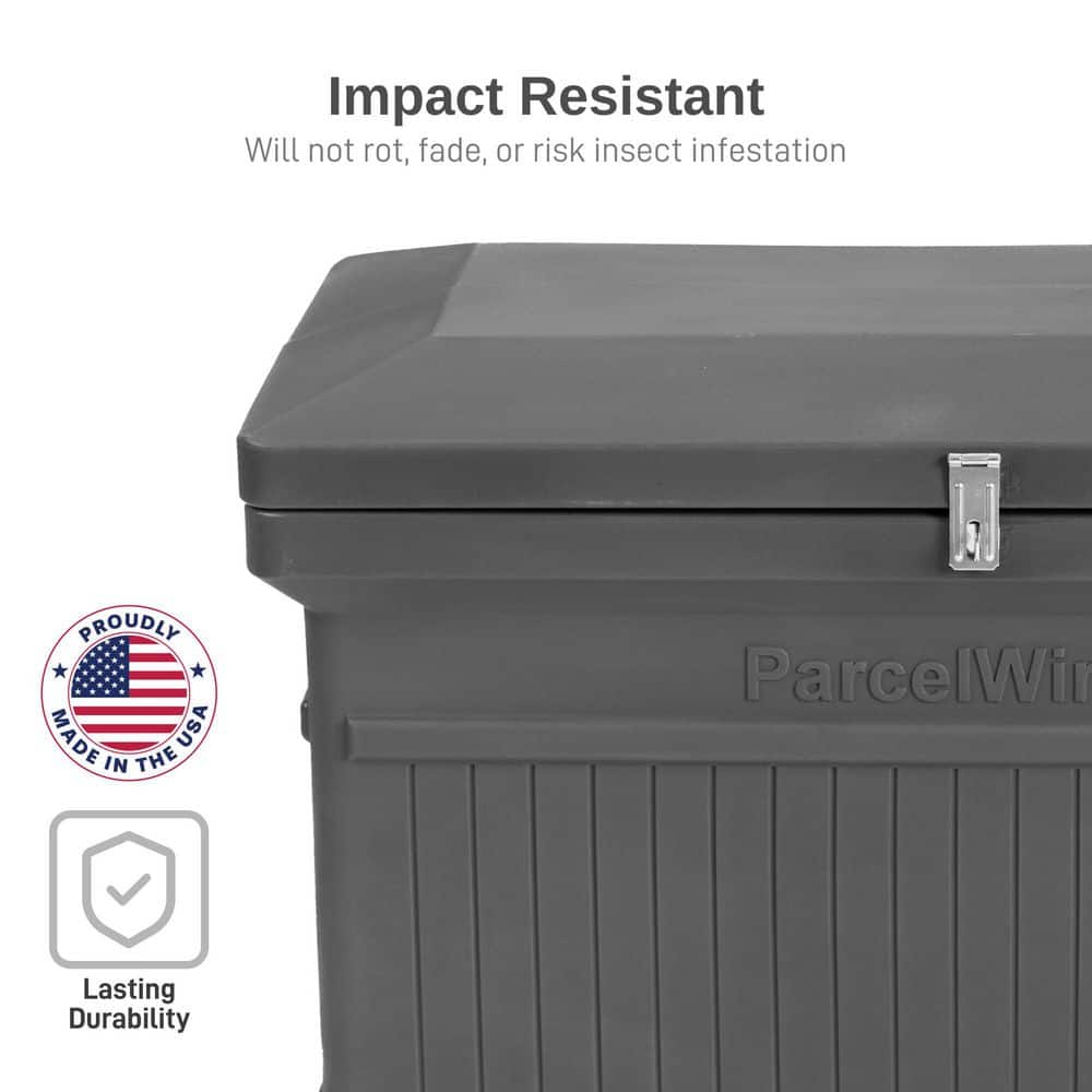 ParcelWirx Graphite Horizontal Lockable Package Delivery Box - Hercitys