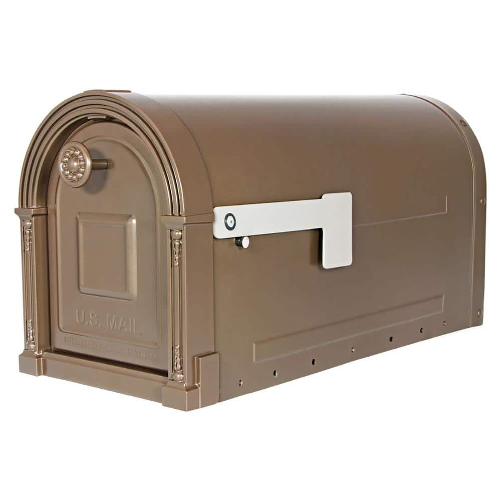 Garrison Venetian Bronze, Large, Steel, Post Mount Mailbox - Hercitys