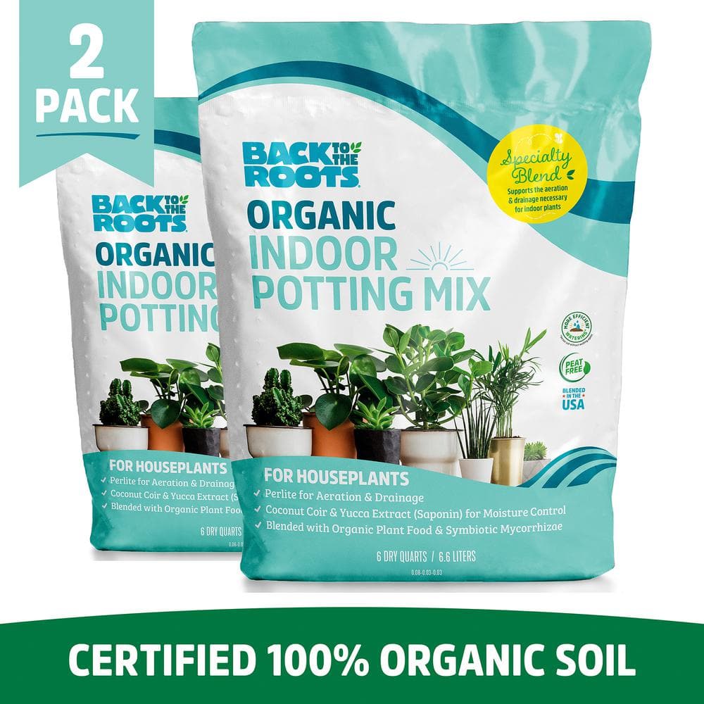 6 qt. Organic Indoor Potting Mix Soil (2-pack) - Hercitys