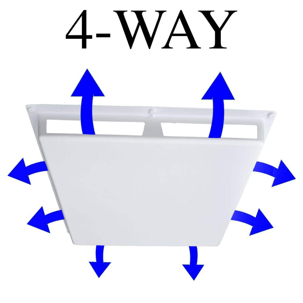 Commercial 4-Way Air Deflector Cover for 24 in. x 24 in. Diffuser - Hercitys