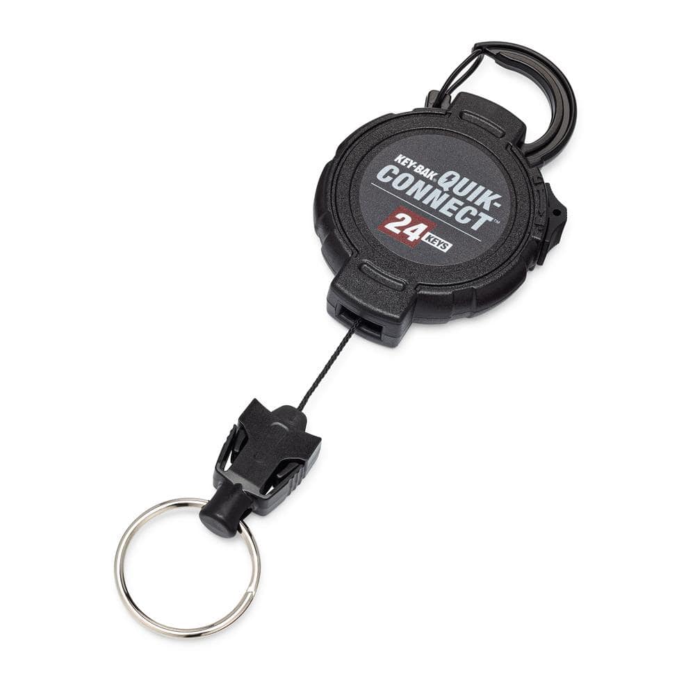 Quik-Connect 24 Key Capacity Key Management Removable and Retractable Keychain with Carabiner Clip - Hercitys