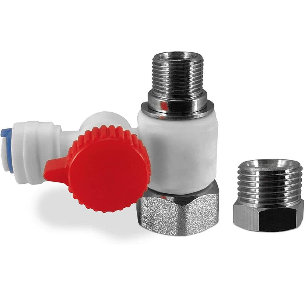 Quick Connect RO Feed Adapter Valve for Undersink Reverse Osmosis System – 3/8 in. & 1/2 in. Connection LEAD FREE - Hercitys