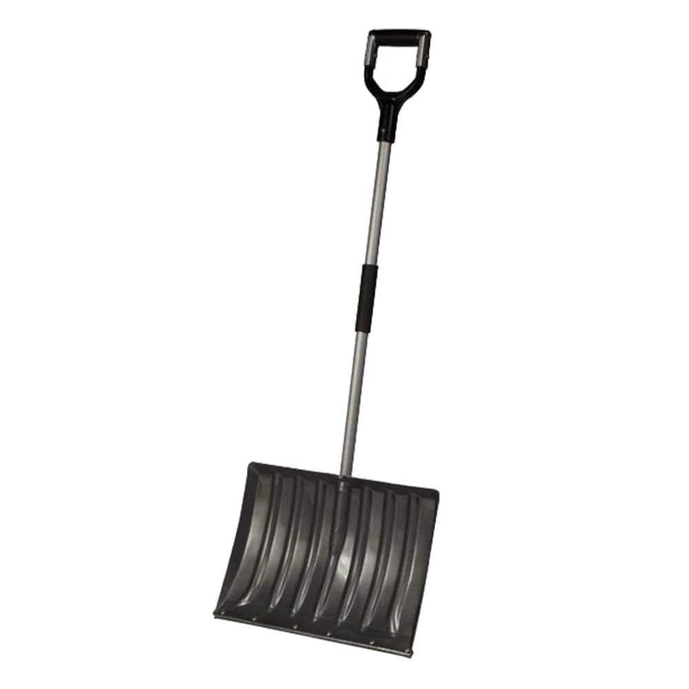 Bigfoot 18 in. L Snow Shovel with Shockshield D-Grip Handle, Metal Edge and Cushion Grip - Hercitys
