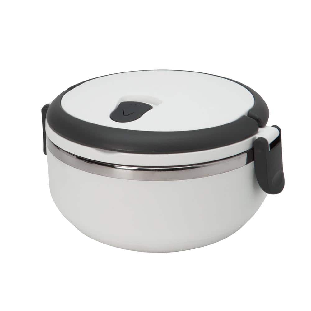 Kitchen Details 2-Piece Stainless Steel 1-Tier White Lunch Box - Hercitys