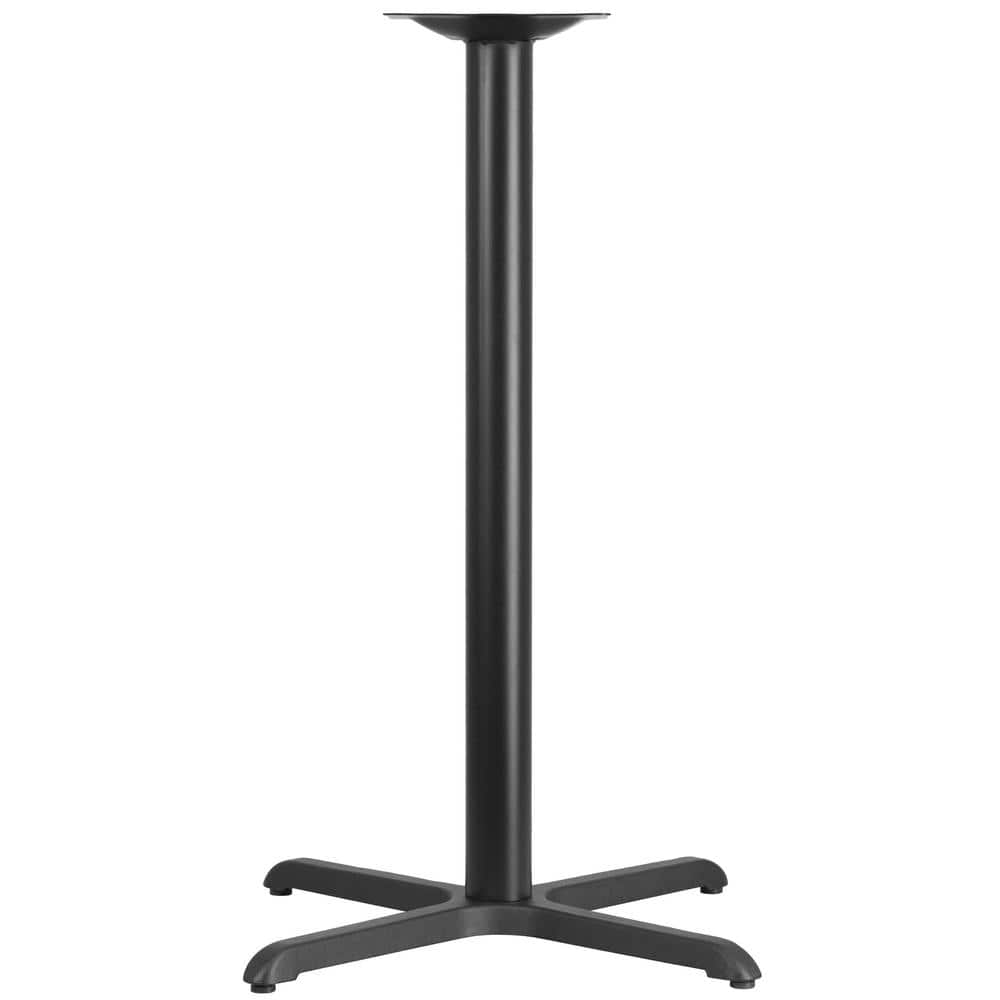 Black Metal Pedestal Dining Table – Base Only – Seats 2 - Hercitys