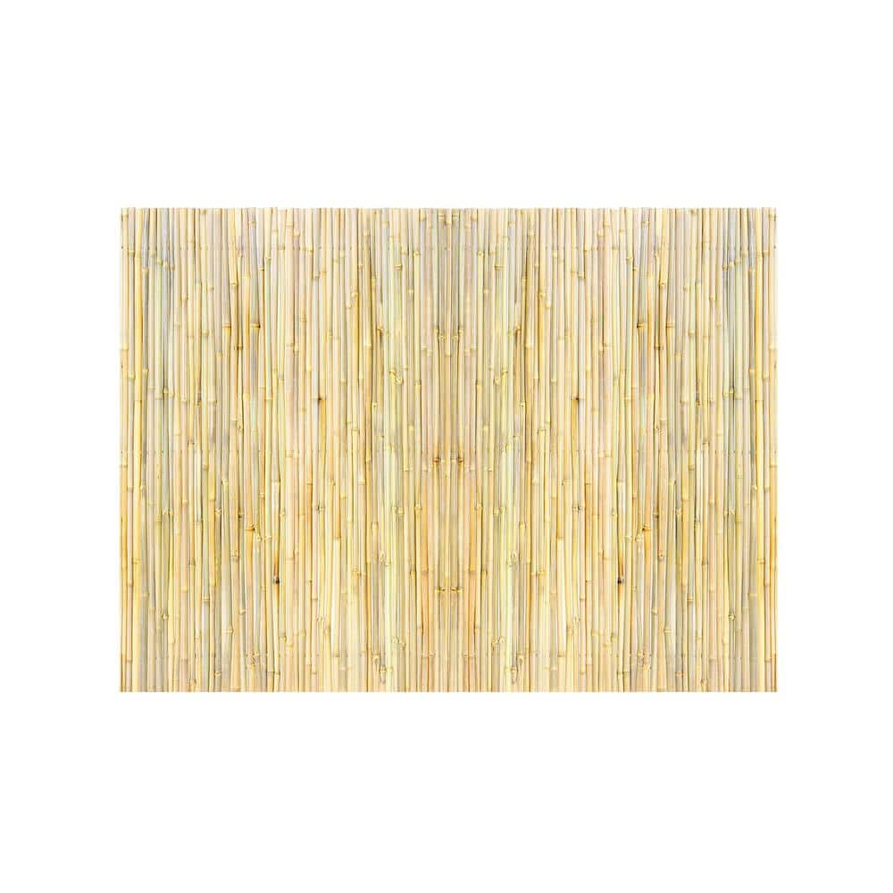 Natural Rolled Bamboo Fence, Eco-Friendly 4 ft. H x 6 ft. L x 0.75 in. D, Decorative Outdoor Bamboo Privacy Panel - Hercitys