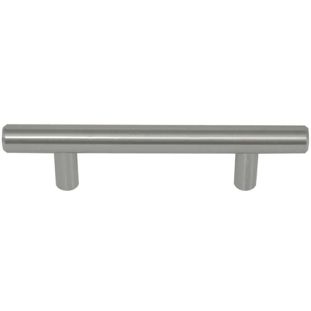 Melrose 4 in. Center-to-Center Stainless Steel Bar Pull Cabinet Pull (10-Pack) - Hercitys