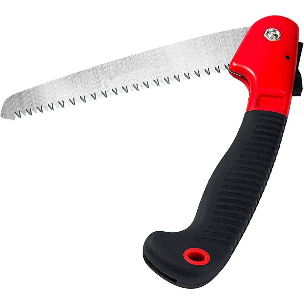 7.7 in. Red Stainless Steel Belt Closure Folding Saw XL Tooth Pruning According to Pruning Saw - Hercitys