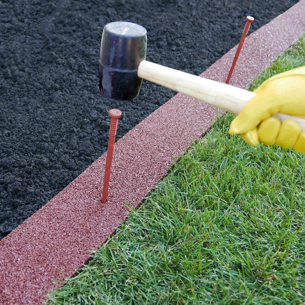 9 in. L Cedar Red Landscape Anchor Spikes (24-Quantity) - Hercitys