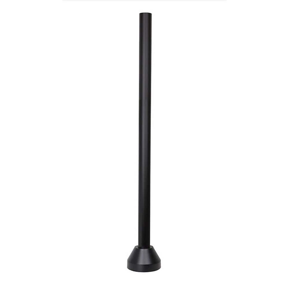 6 ft. Black Outdoor Surface Mount Lamp Post with Aluminum Base Cover - Hercitys